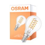 Osram Vintage 1906 LED Classic Slim E14 Pære Filament Klar 4.8W 470lm - 827 Ekstra Varm Hvid | Dæmpbar - Erstatter 40W