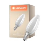 Ledvance LED Classic E14 Kerte Filament Matt 3.8W 806lm - 827 Ekstra Varm Hvid | Erstatter 60W