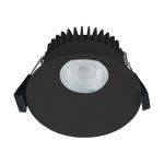 Nordlux Downlight Albric Aluminium Sort 8W 590lm 38D - 927 | 90mm - IP44 - Bedste Farvegengivelse - Dæmpbar