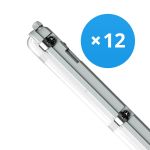 Fordelspakke 12x Noxion LED Vandtæt Lysrender Poseidon V3.0 18-30W 2340-4200lm - 830-865 CCT | 120cm - Ledningsgennemføring (5x2.5mm2)