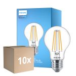 Fordelspakke 10x Philips Corepro LED Pære E27 Pære klar 8.5W 1055lm - 827 ekstra varm hvid | erstatter 75W