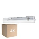 Fordelspakke 4x Ledvance LED Fugttæt Armaturhus MT Gen 3 IP65 | Egnet til 1x120cm LED Lysrør
