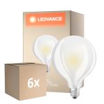 Fordelspakke 6x Ledvance Classic LED E27 Globe filament matt 11W 1521lm - 827 ekstra varm hvid | erstatter 100W