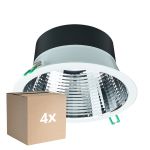 Fordelspakke 4x Philips LED downlight Coreline DN142B Aluminium Hvid 19.2W 2300lm 60D - 840 kold hvid | Udsnit 200mm - IP20 - UGR<19