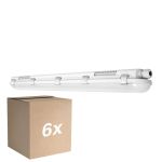 Fordelspakke 6x Ledvance LED Vandtæt Lysrender Fugttæt 32W 4400lm - 865 Dagslys | 120cm 