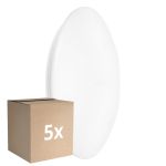 Fordelspakke 5x Ledvance LED væglampe Surface CIRCULAR 500 PS Stål Hvid 42W 3500lm - 830 varm hvid | IP44