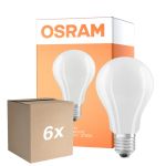 Fordelspakke 6x Osram LED Lamps E27 Pære Filament Matt 11.6W 2452lm - 827 Ekstra Varm Hvid | Erstatter 150W