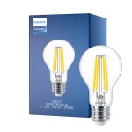 Philips MASTER Value LED Pære E27 Pære klar 11.2W 1521lm - 927 ekstra varm hvid | bedste farvegengivelse - dæmpbar - erstatter 100W