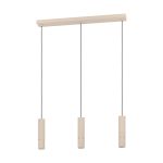Eglo Pendel Lampe Caminia Stål Slebet 3x4.7W 3x345lm - 830 Varm Hvid | IP20 - Inkl. 3x GU10