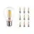 Fordelspakke 10x Noxion Lucent LED E27 Pære filament klar 4.5W 470lm - 822-827 Dim To Warm | dæmpbar - erstatter 40W