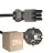 Fordelspakke 25x Noxion GST - Kompatibel Forsyningskabel Sort - Hun + Schuko Europlug - 3m - 3 pole 0.75mm2