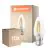 Fordelspakke 10x Ledvance Classic LED B22 Kerte Filament Klar 3.4W 470lm - 827 Ekstra Varm Hvid | Erstatter 40W