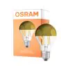 Osram Classic LED E27 Pære Filament Mirror Guld 6.5W 650lm - 827 Ekstra Varm Hvid | Erstatter 50W