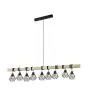 Eglo Pendel Lampe Townshend 5 Stål Træ Sort | IP20 - Egnet til 9x E27 