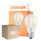 Fordelspakke 6x Osram LED Superstar E27 Pære Filament Klar 7.5W 1055lm - 940 Kold Hvid | Bedste Farvegengivelse - Dæmpbar - Erstatter 75W