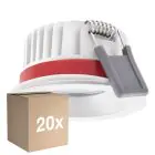 Fordelspakke 20x Ledvance LED spot Fire Rated Aluminium Hvid 8W 640lm 36D - 927 ekstra varm hvid | Udsnit 68mm - IP65 - bedste farvegengivelse - dæmpbar