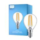 Philips Corepro LED Lustre E14 Kugle filament klar 6.5W 806lm - 827 ekstra varm hvid | erstatter 60W